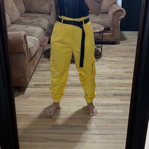 High waisted “jump man” pants